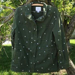 Old Navy Green Daisy Jacket